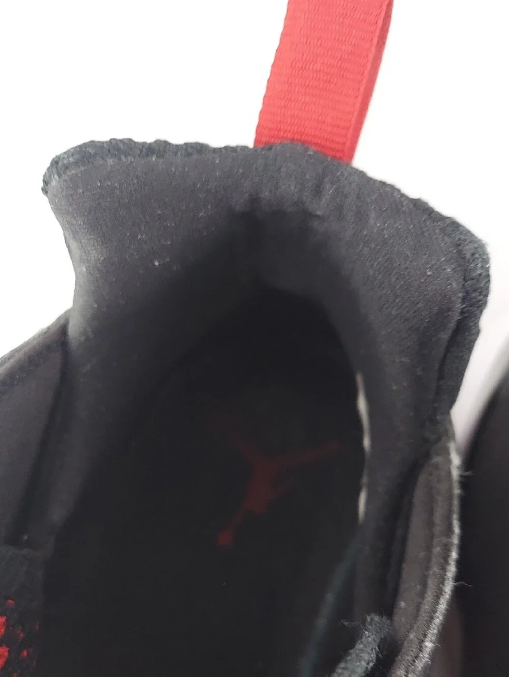 Jordan Men’s Black & Red Knit Basketball Shoes